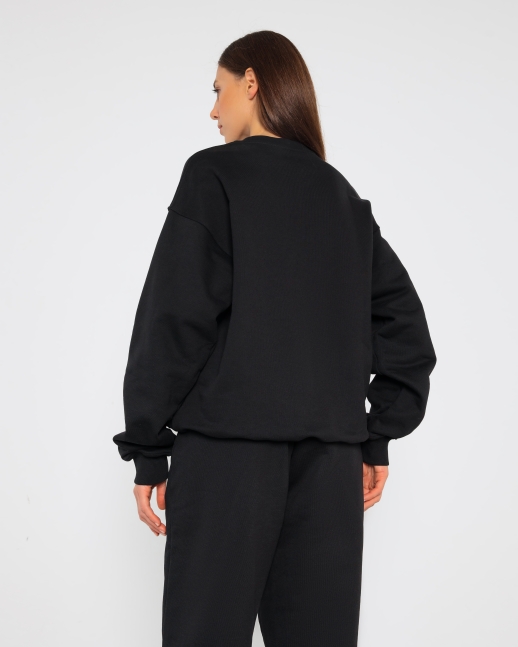 Свитшот LZ с вышивкой, черный