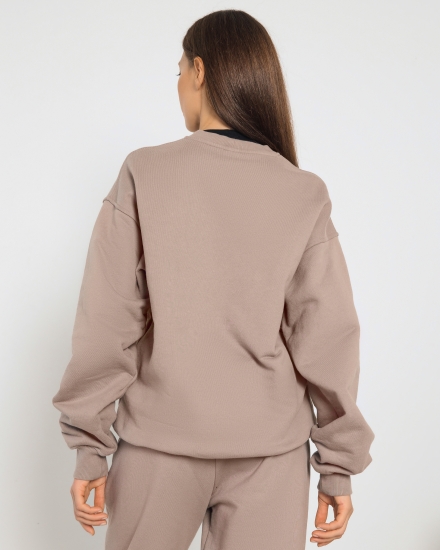 Свитшот LZ с вышивкой, мокко