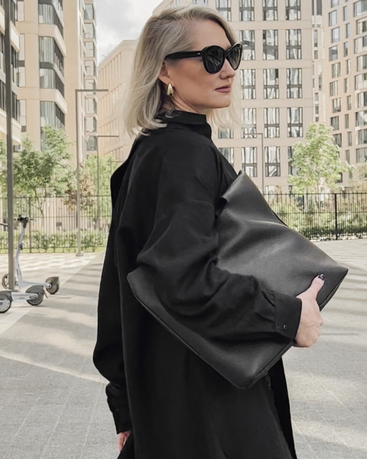 Рубашка oversize LZ коллекция Лён, черный