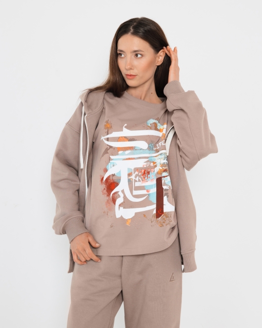 Футболка LZ Garage принт, мокко