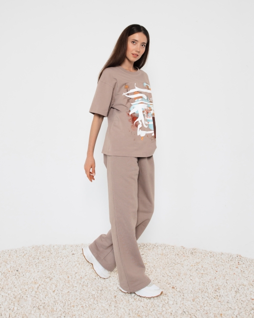 Футболка LZ Garage принт, мокко