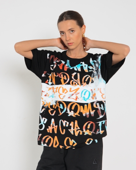 Футболка LZ Graffiti принт, черный