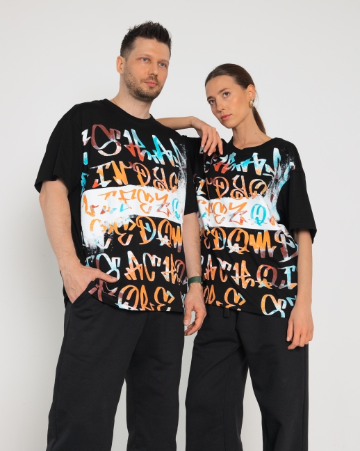 Футболка LZ Graffiti принт, черный