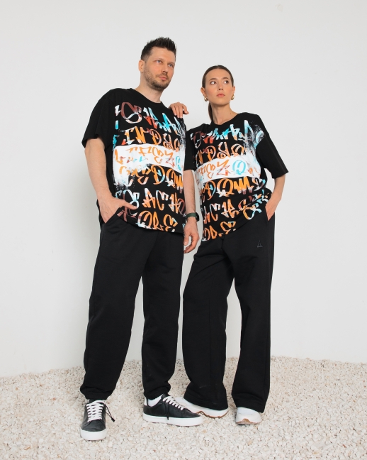 Футболка LZ Graffiti принт, черный