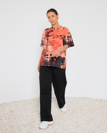 Футболка LZ Heart принт, черный