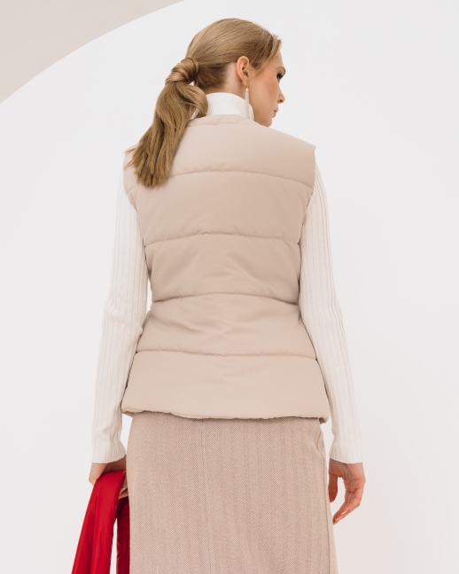 Жилетка на запах с водоотталкивающим эффектом LZ, латте